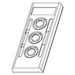 Three Button Replacement Cover for Super-Safeway Pendant Enclosure