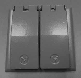 Powder Coated Die Cast Aluminum 2-Gang Device Cover