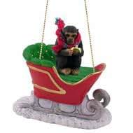 CC Giftware Chimpanzee Sleigh Ride Collectible Ornament