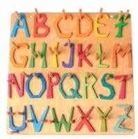 Grimm's Waldorf Wooden Letter Height Set