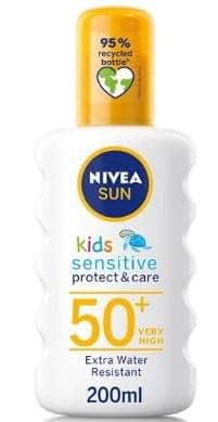 NIVEA Premium Gentle Kids Skin Care Spray Lotion, 200 ml