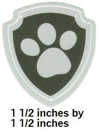 Paw Pup Ryder Badge Vinyl Wall Decal Sticker for Kids Room Decor
