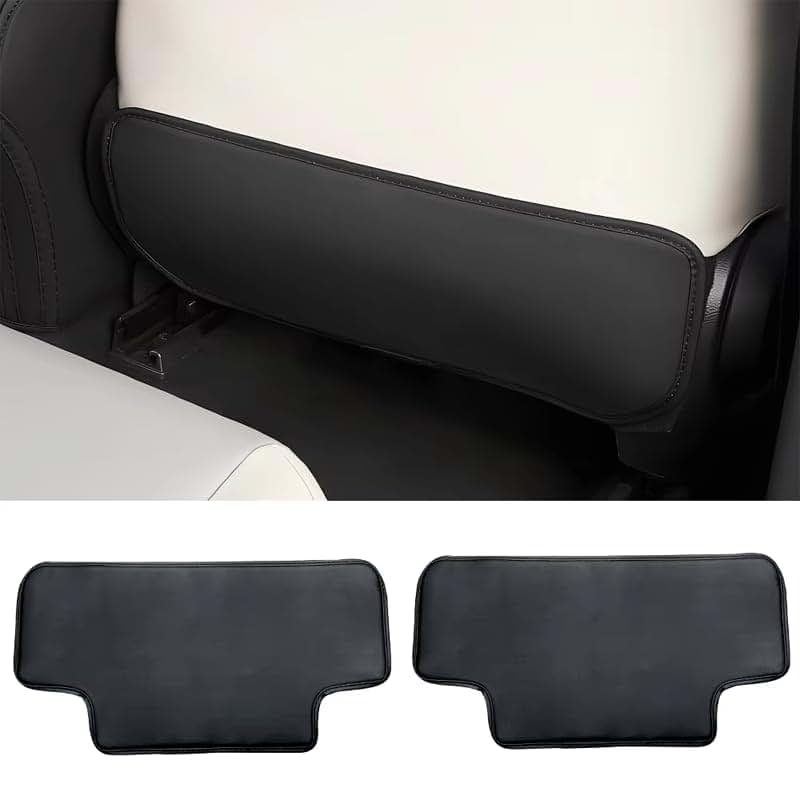 H-Quenby 2 Piece Car Seat Back Protector for Dodge Charger 2011-2023, PU Leather Kick Mat with Pocket