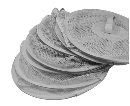 BabyOneStop 2 Pcs 4 Tier Foldable Hanging Mesh Storage Basket With Hooks