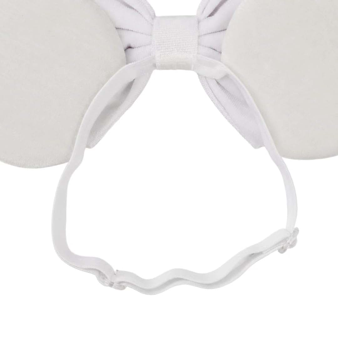 Mouse Ear Hair Bow Headband Adjustable Velvet with Beadings for Baby Girls