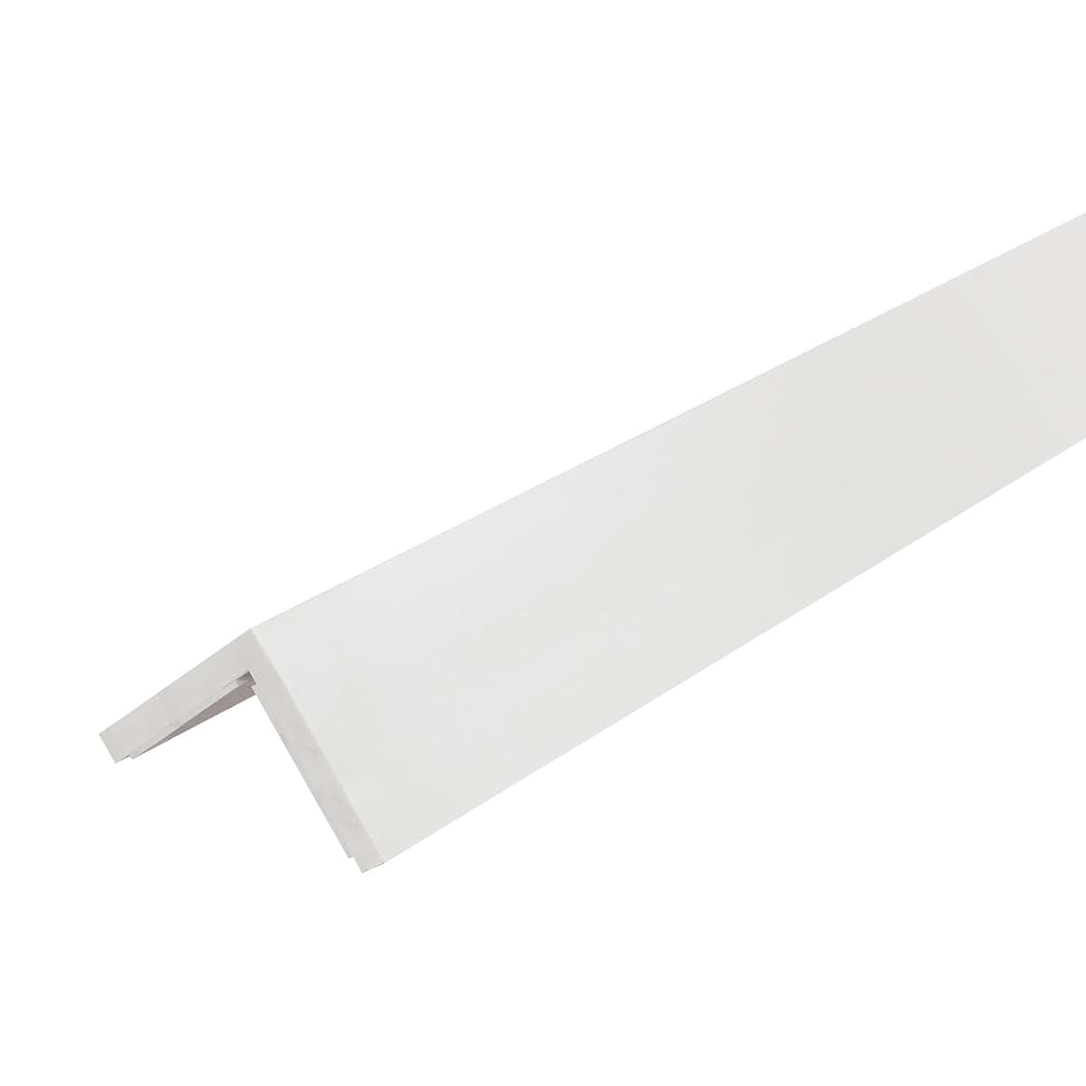 Outwater White 3" X 3" Styrene Angle Wall Corner Protector, 2 Pack (photo 4)
