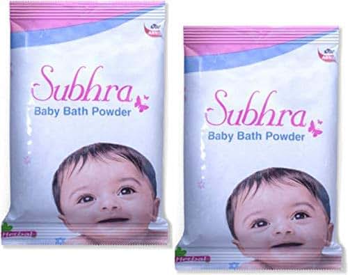 Admart Aswini Subhra Baby Bath Powder, 200 Grams - Pack of 2