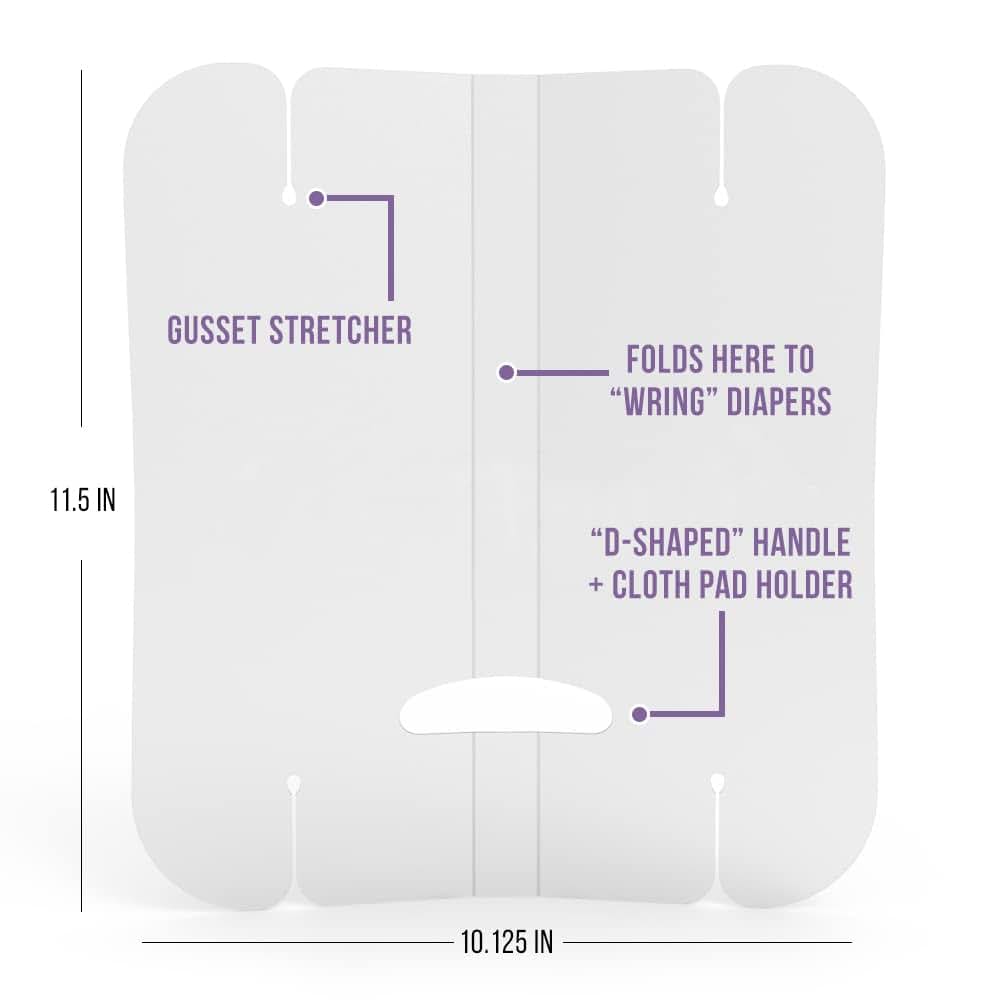 Diaper Dawgs Cloth Diaper Sprayer Splatter Shield with Gusset Stretcher + Laundry Mitts | Perfect for Rinsing Cloth (photo 4)