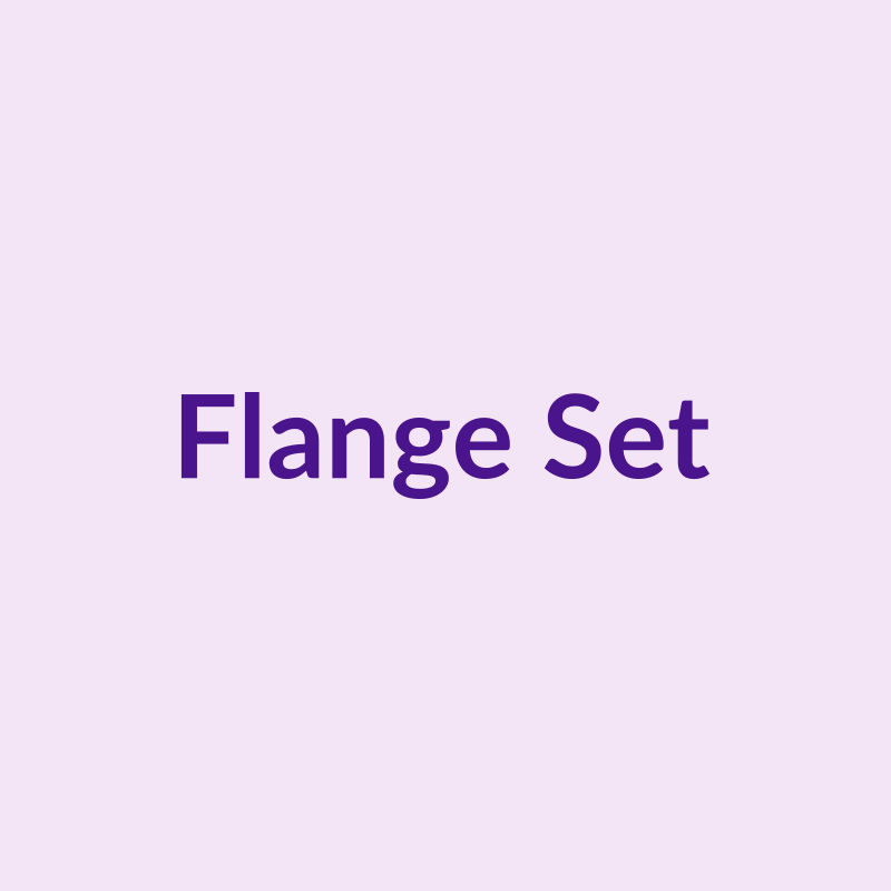Multi-size breast pump flange replacement set
