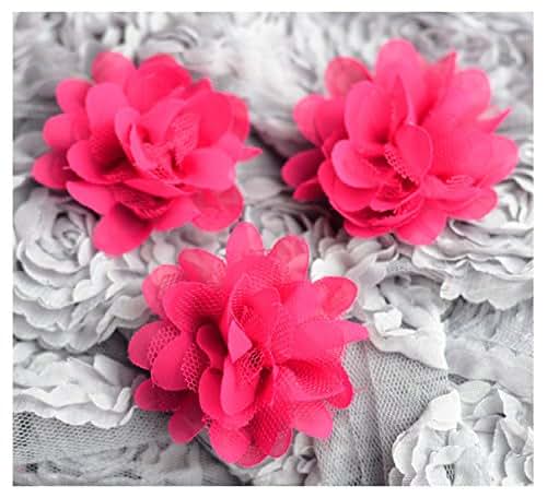 Chiffon Tulle Flower Bow Headband Clip for Baby Hair