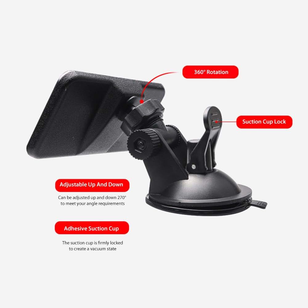BabyOneStop Baby Car Mirror for Backseat Observation, Adjustable Suction Cup Mount, Black