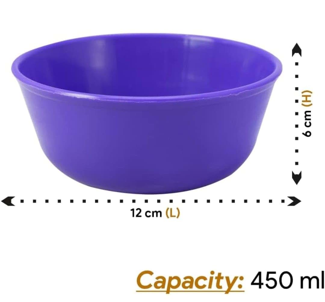 WAAOME (Pack of 4 Plastic Mini Bowl Set) Plastic Mini katori Set Multi Colour (A438) (photo 3)