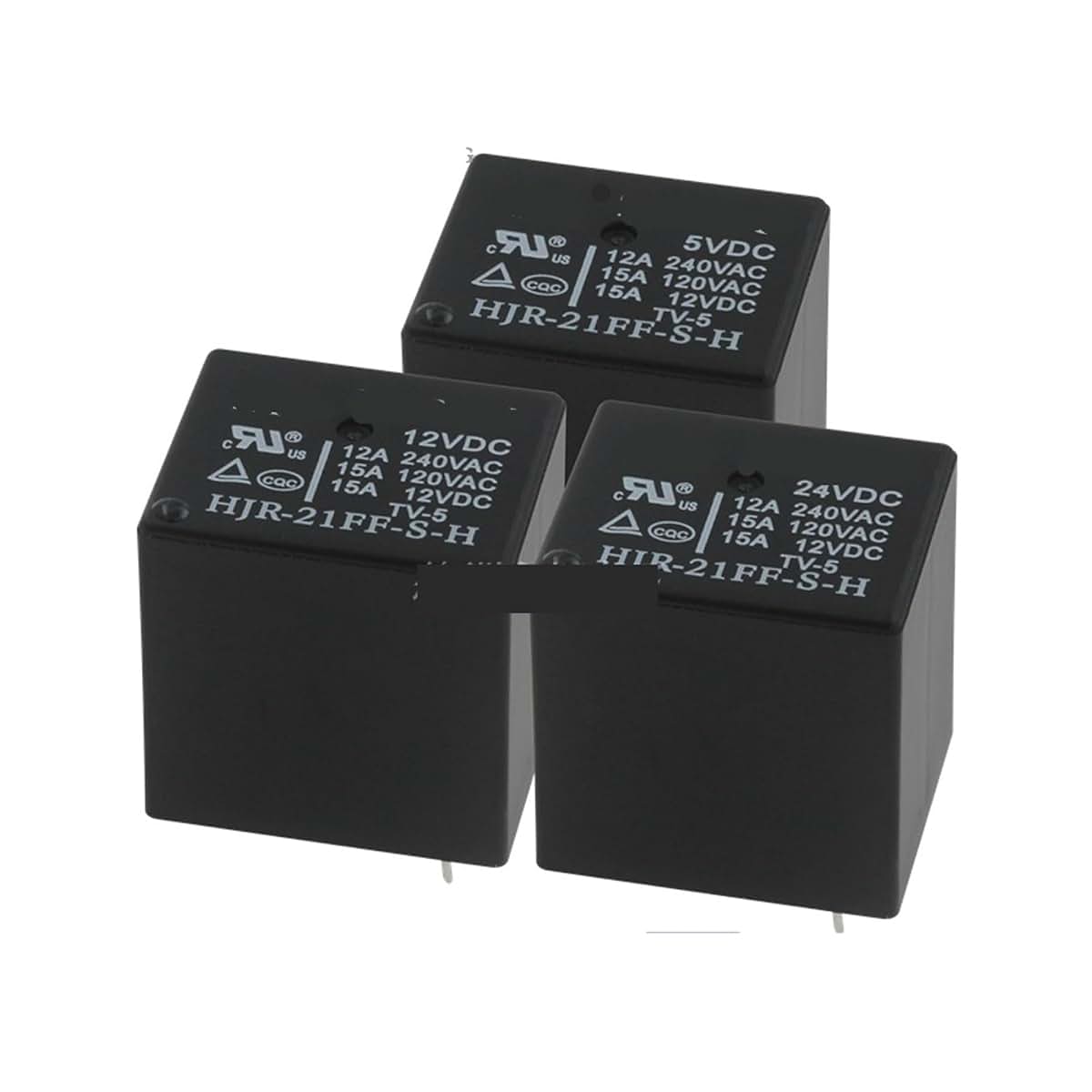 Qzlibefud 5pc Lot Power Relay Kit for 5V, 12V, and 24V DC Systems