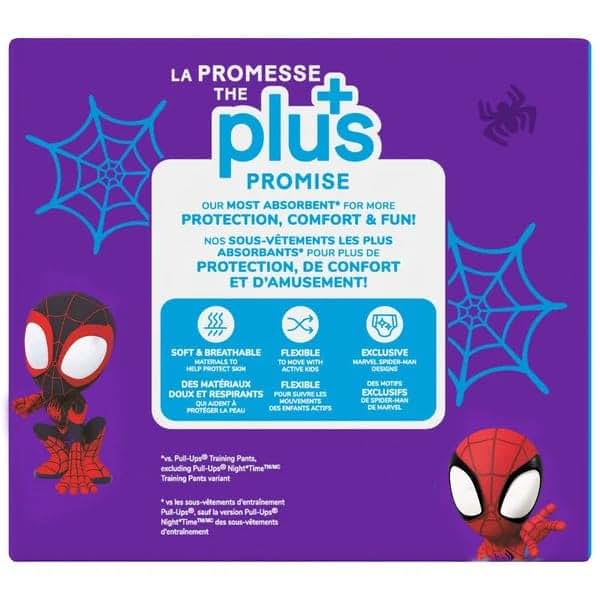 Huggies Pull-Ups Boys' Potty Training Pants, Size 3T-4T, Spiderman Designs