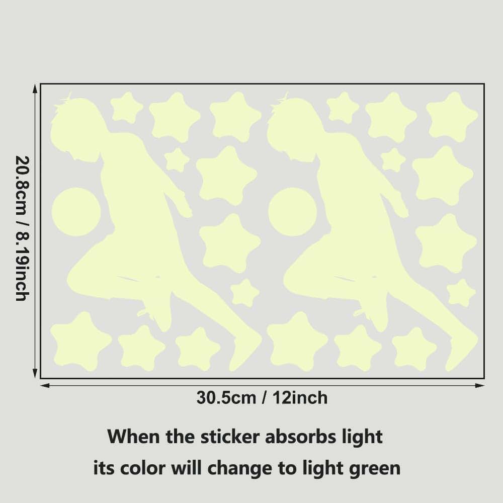 Glow In The Dark Football Wall Stickers For Kids Room