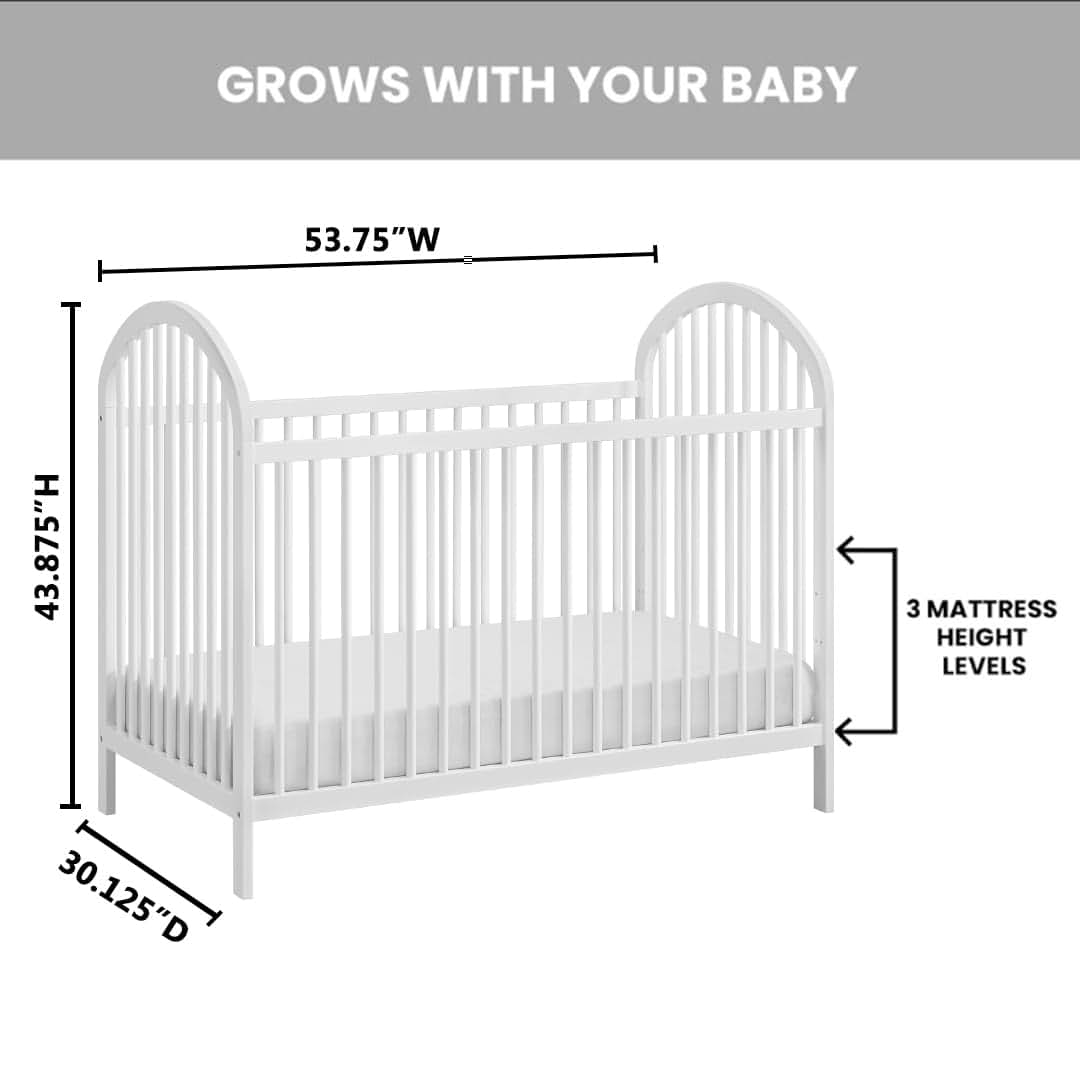 Oxford Baby Everest Convertible Island Crib, White