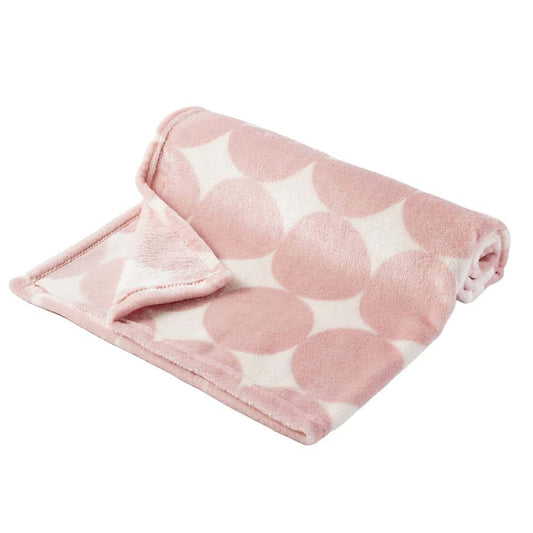 Bunnikins & Clover Lightweight Plush Flannel Baby Blanket, 30x36 Inch