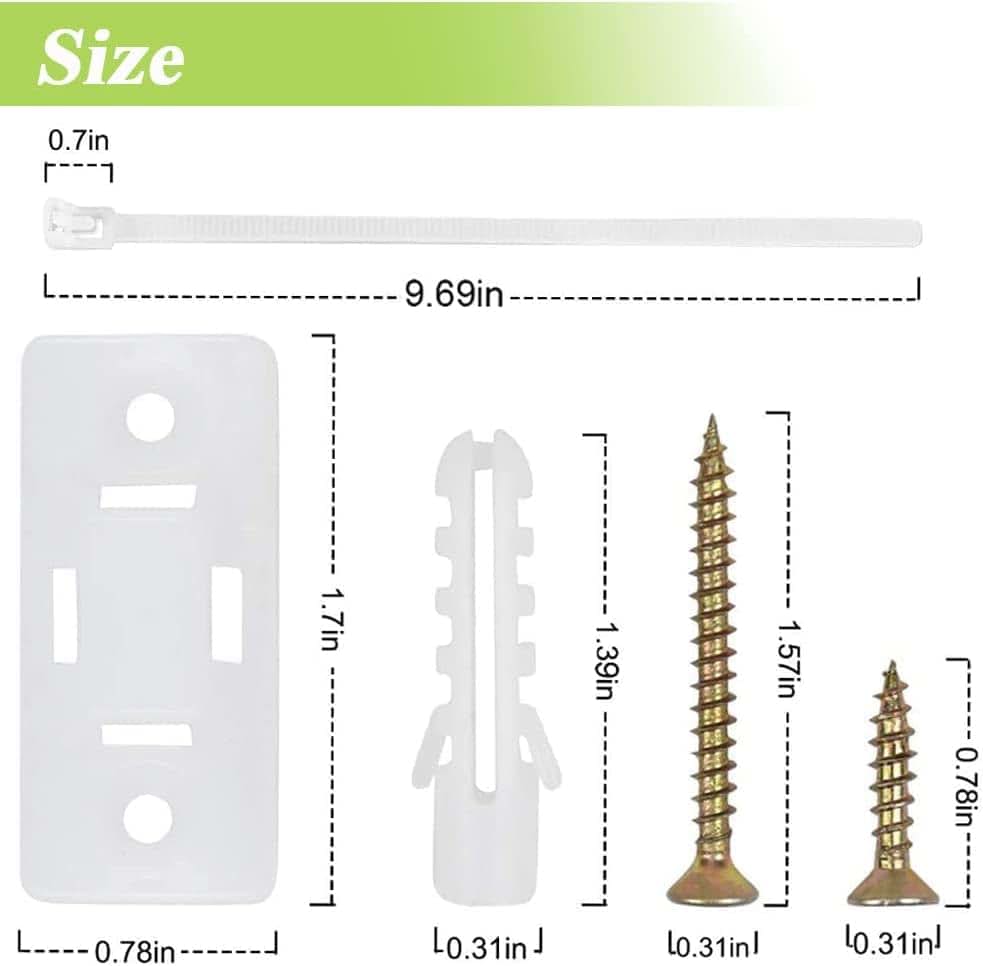 Bestgle 15-Piece Nylon Furniture Anti-Tip Straps