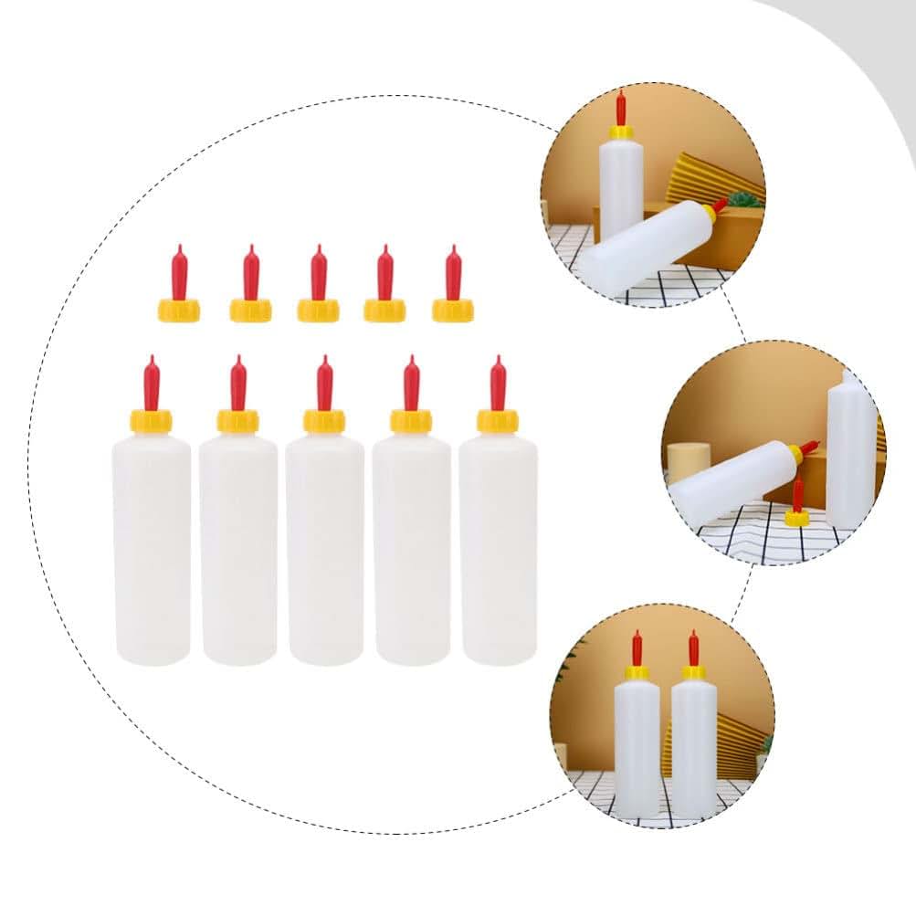 Cabilock 5 Sets Plastic Goat Feeding Bottles With Detachable Nipples