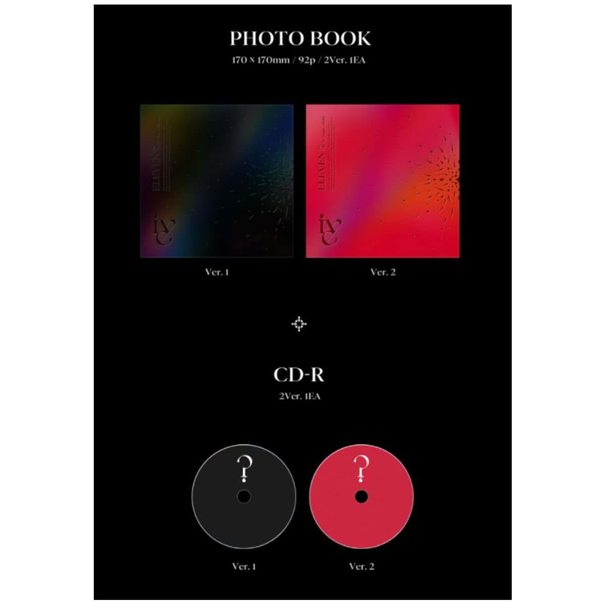 QAOLZCC Ive 1st Single Album - Eleven Random Version Music Collection