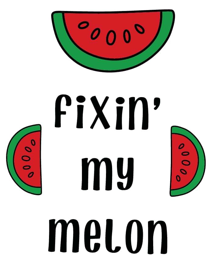 MDBB Fixin My Melon Baby Helmet Stickers Decal Set