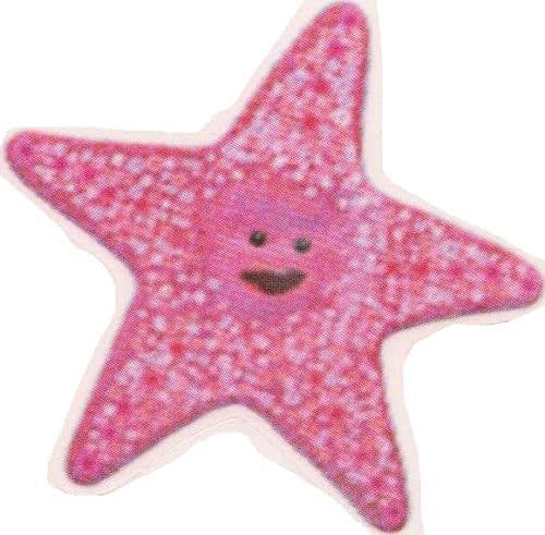 WiggleWalls Peach Starfish Wall Decal - 2 Inch Peel And Stick Decor