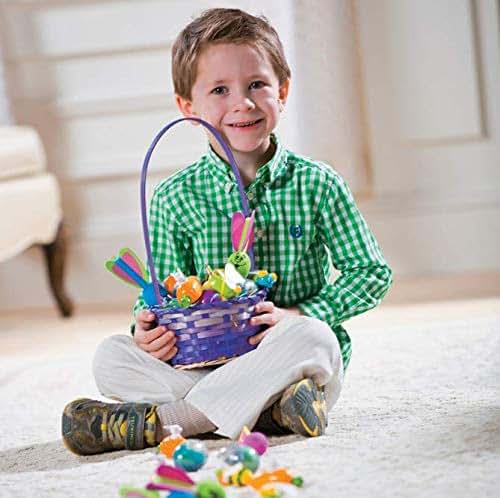 Fun Express Ombre Bamboo Easter Baskets Set of 12 for Kids