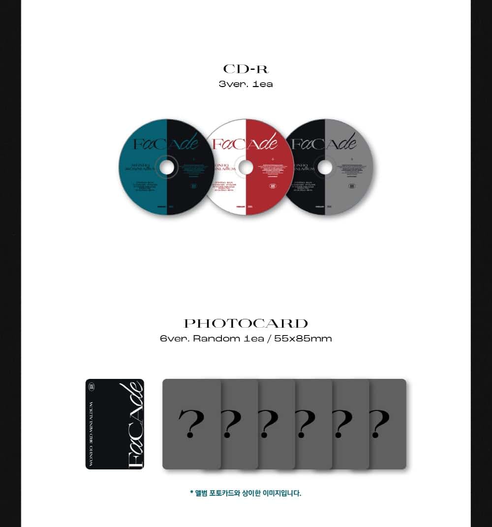 DREAMUS WONHO - 3rd Mini Album FACADE Jewel case ver. (01 ver)
