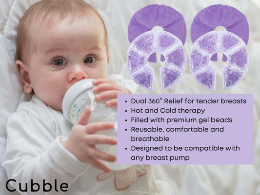 Cubble Hot And Cold Reusable Gel Breast Therapy Pads In Purple