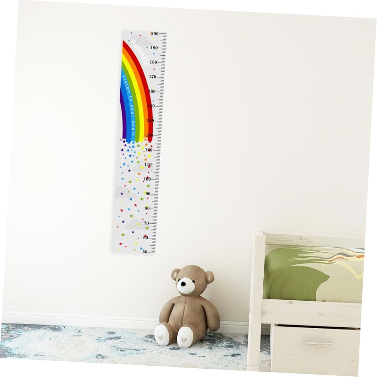 Artibetter Waterproof Height Chart Wall Decal for Kids Room