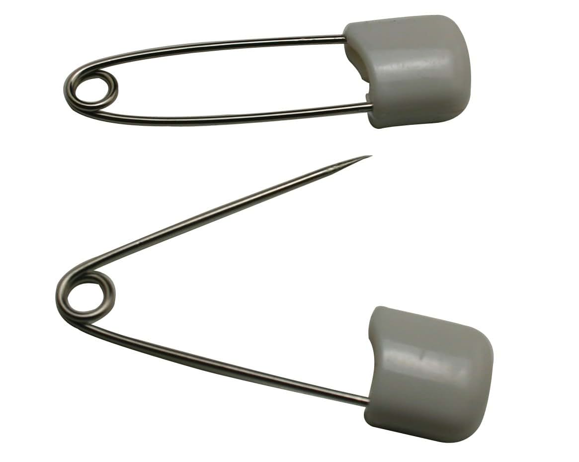 BabyOneStop Steel and Plastic Safety Pin Nappy Diaper Craft Pin Pack of 20