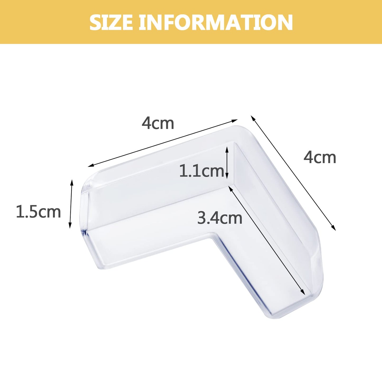 BabyOneStop Corner Protector 8 Pack Clear