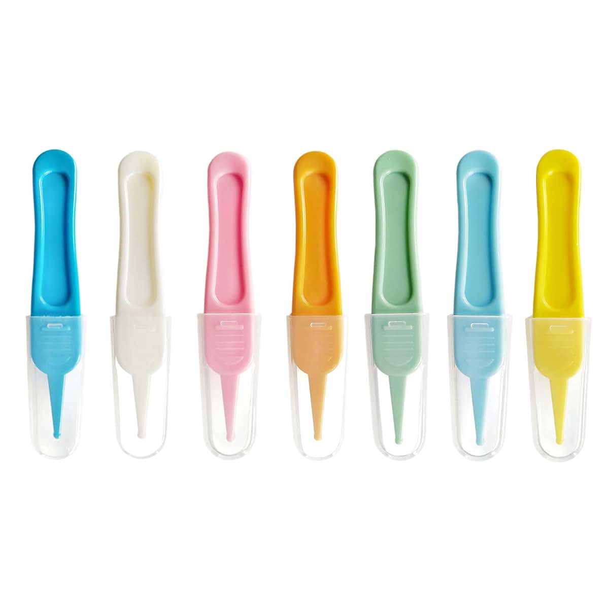 BabyOneStop Baby Nasal Tweezer with Round Tips for Nose, Ears, and Navels