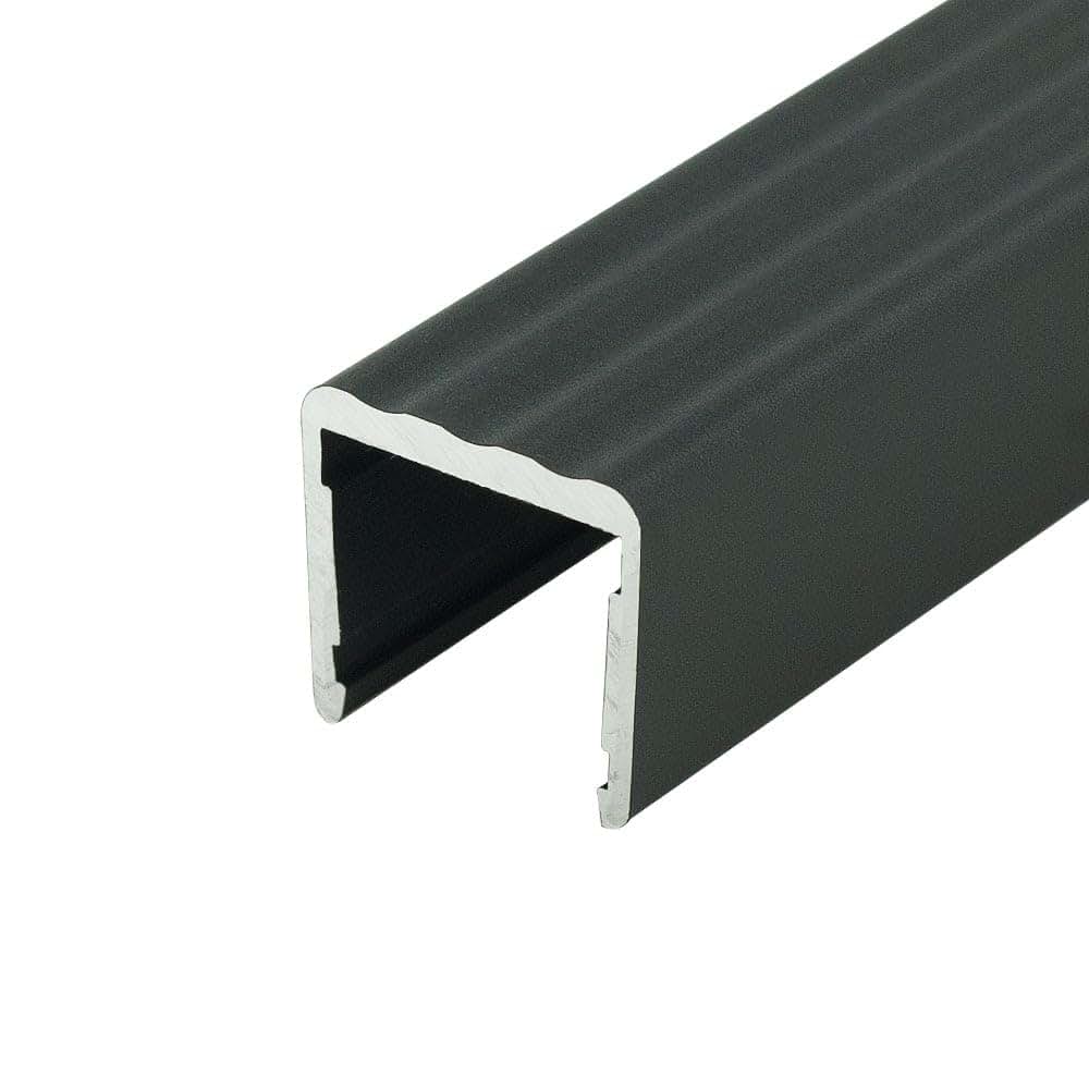 Outwater Aluminum U-Channel Edge Guard For Shelving, 46 Inch Black (photo 4)