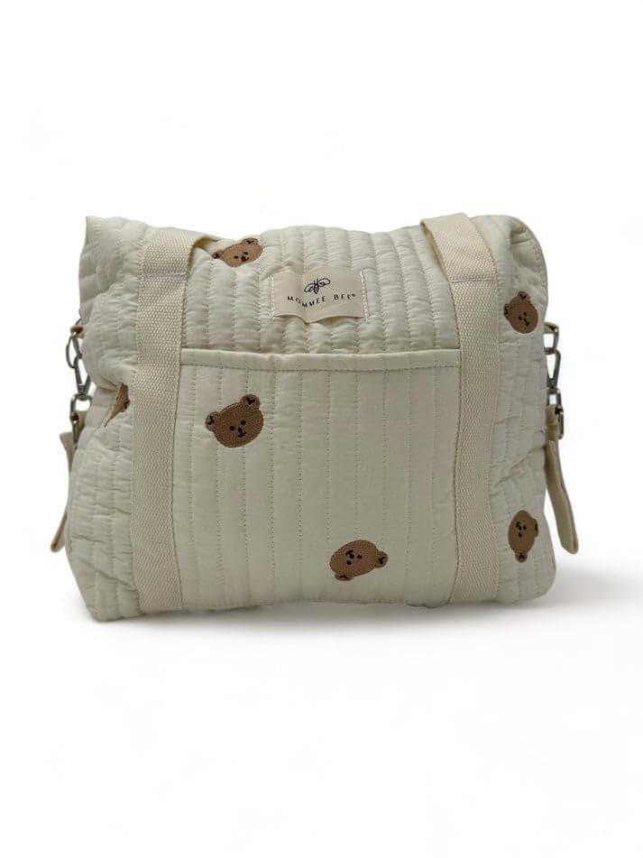 Mommee Bee Snuggle Bear Diaper Bag With Handmade Embroidery (photo 4)