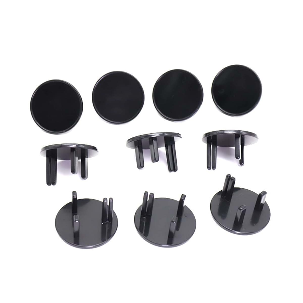 ABS 3-Hole Outlet Cover – Black
