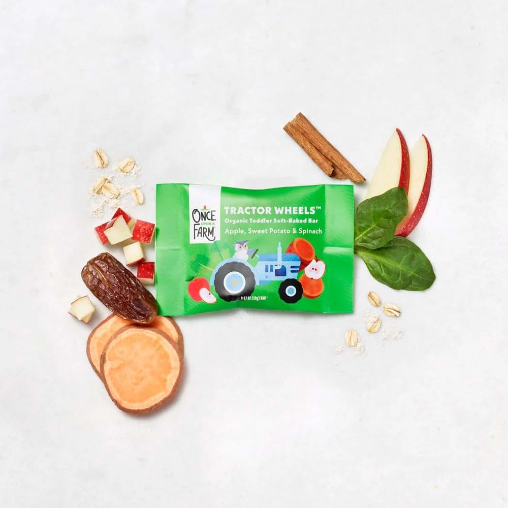 Once Upon a Farm Organic Tractor Wheels Snack Bars Variety Pack
