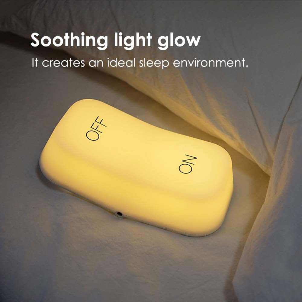 DesignNest On-Off lamp, Easy Switch LED Night Light, Gravity Sensor, 2 Light Levels, USB, Portable Rechargeable Bedside (photo 4)