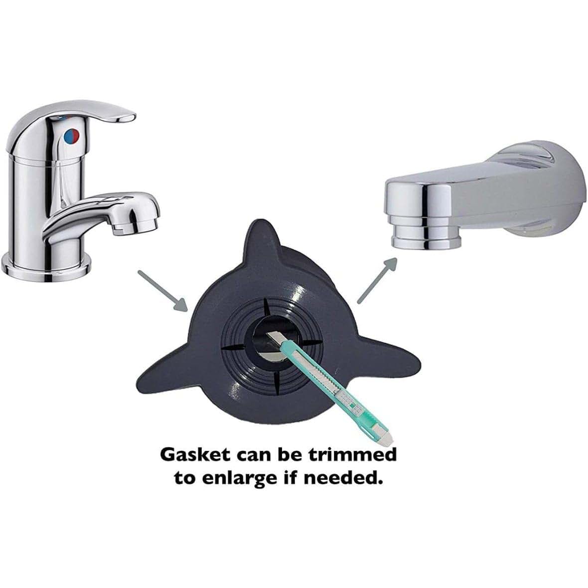 Pineeseatile Children's Bath Spout Cover and Faucet Extender Grey Shark (photo 4)