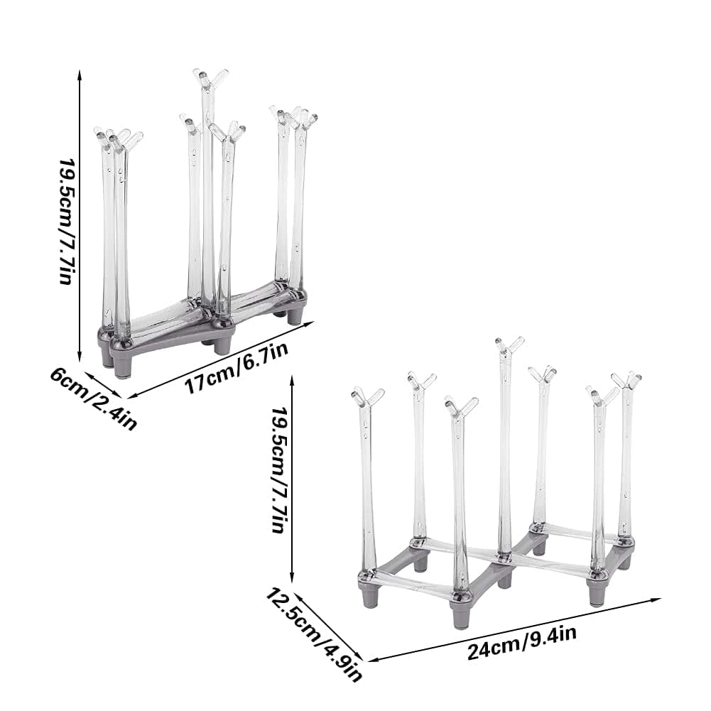 Tomedny Bottle Drying Rack, Retractable Cup Organizer for Kitchen Countertop