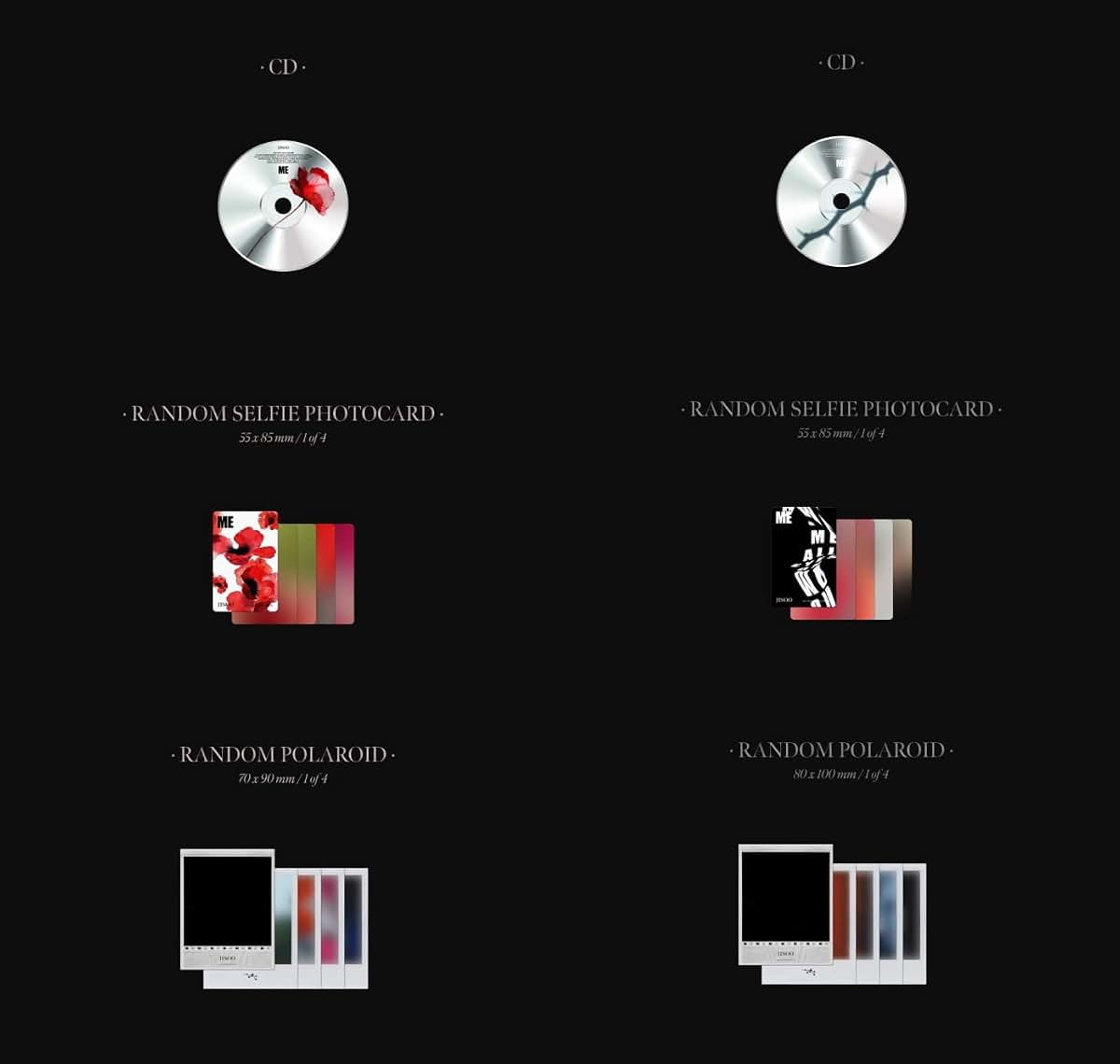JISOO First Single Album - Black Version CD with Folded Poster