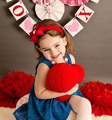 Funny Girl Designs Sequin Heart Baby Bow Headband - Hot Pink (photo 3)