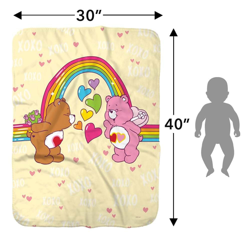 Care Bears Sherpa Fleece Throw Blanket for Infants (30" x 40")