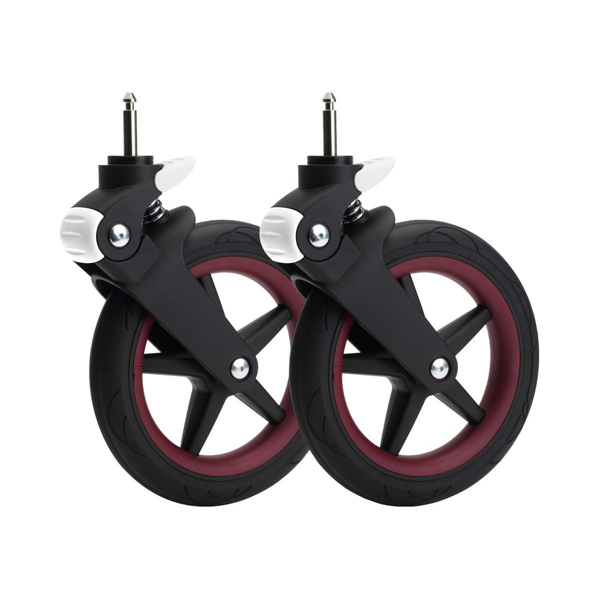Bugaboo Fox Wheel Caps in Dark Red for Stroller Customization
