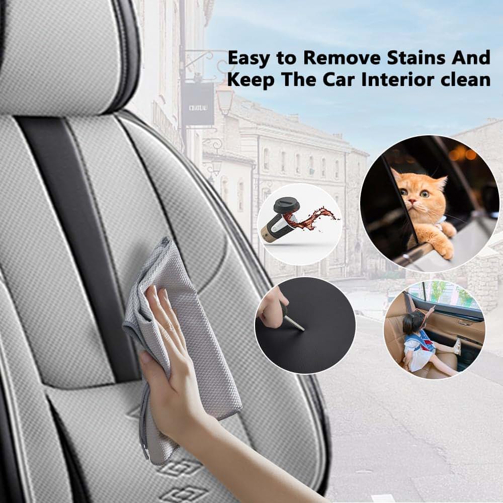 QUFEI Front Seat Covers for RAM 1500 2012-2024 Pick-up Truck Car Seat Protectors