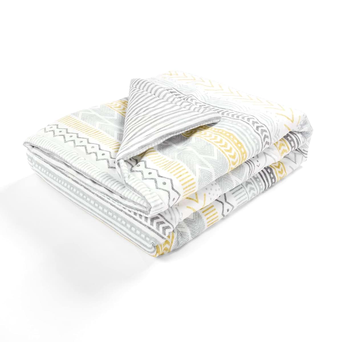 Lush Decor Baby Hygge Geo Reversible Oversized Blanket, 50 X 36, Yellow
