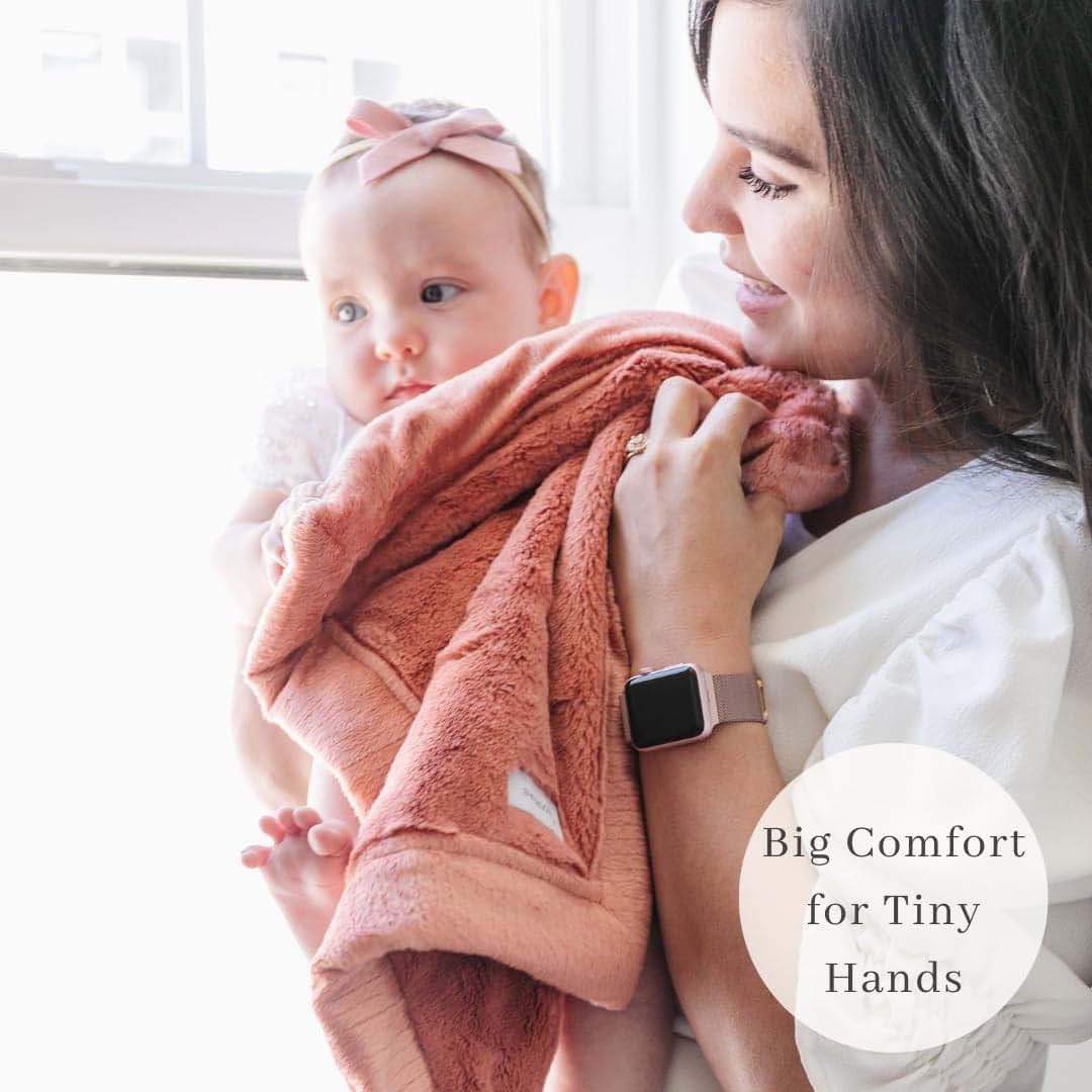 Saranoni Luxury Security Blanket Plush Baby Blanket Eucalyptus Mini