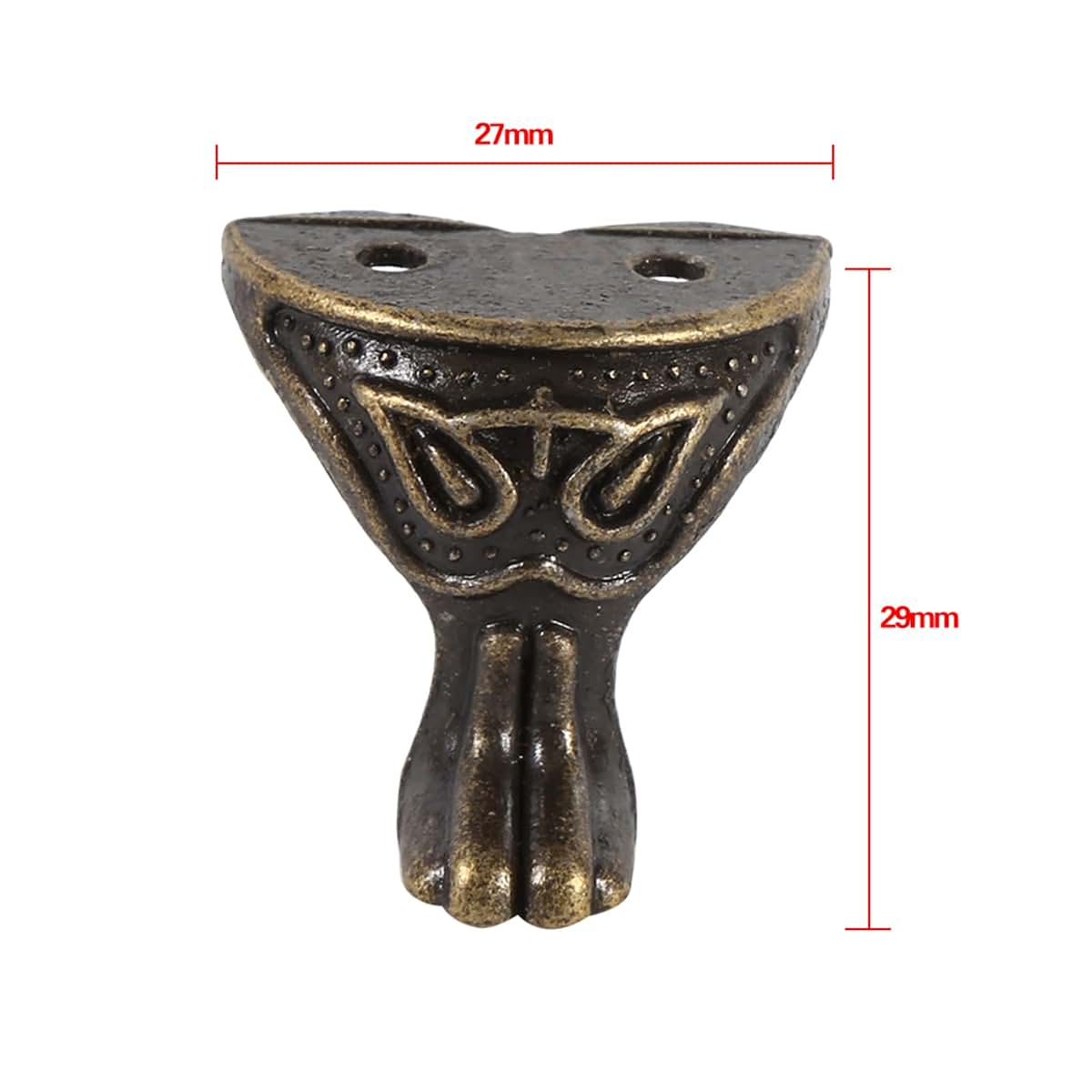 Leftwei 4-Piece Antique Brass Corner Protector for Jewelry Box & Wood Cases, 1.1in