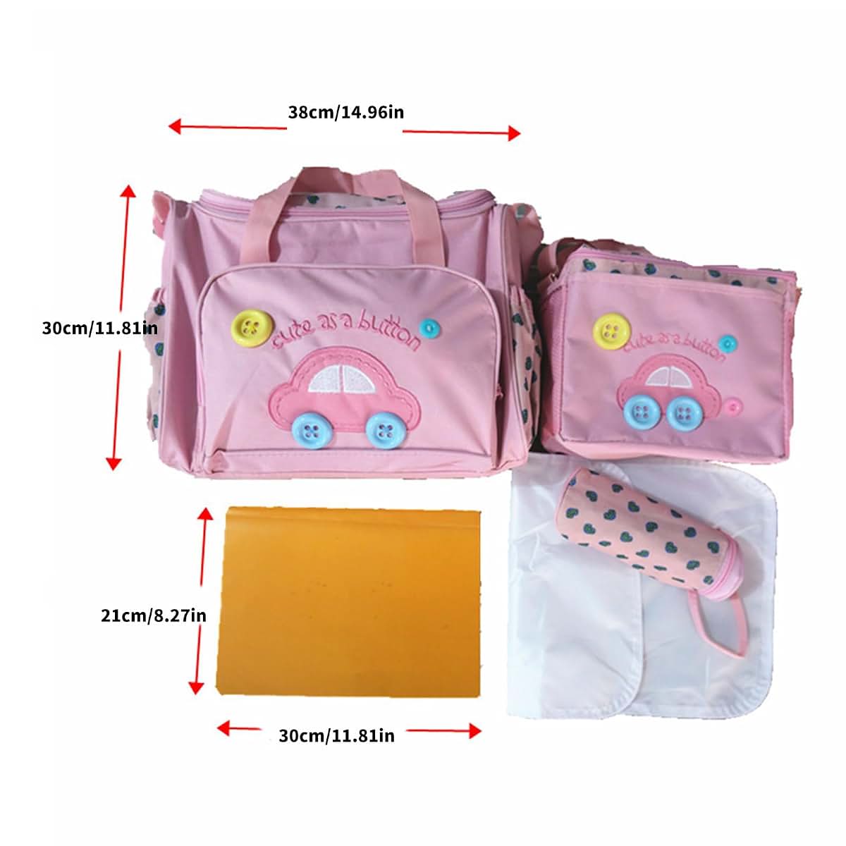 JAMIEKA 4Pcs Spacious Changing Bag Set, Storage Pockets, D (photo 4)