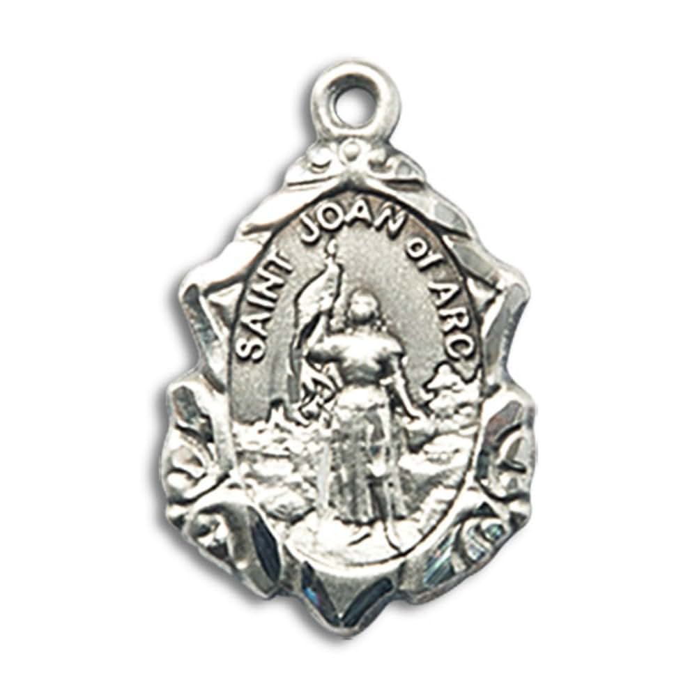 Bonyak Sterling Silver St. Joan of Arc Pendant Necklace